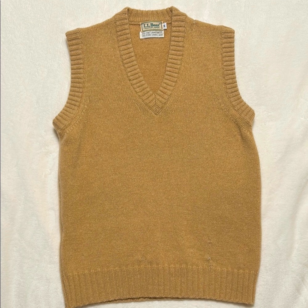 L.L.Bean Men's Camel Sweater Vest